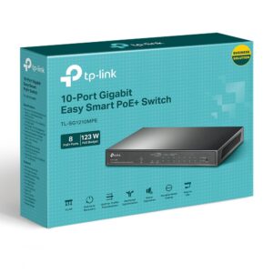 Tp Link TL SG1210MPE 10 Port Gigabit Easy Smart Switch with 8 Port PoE Plus