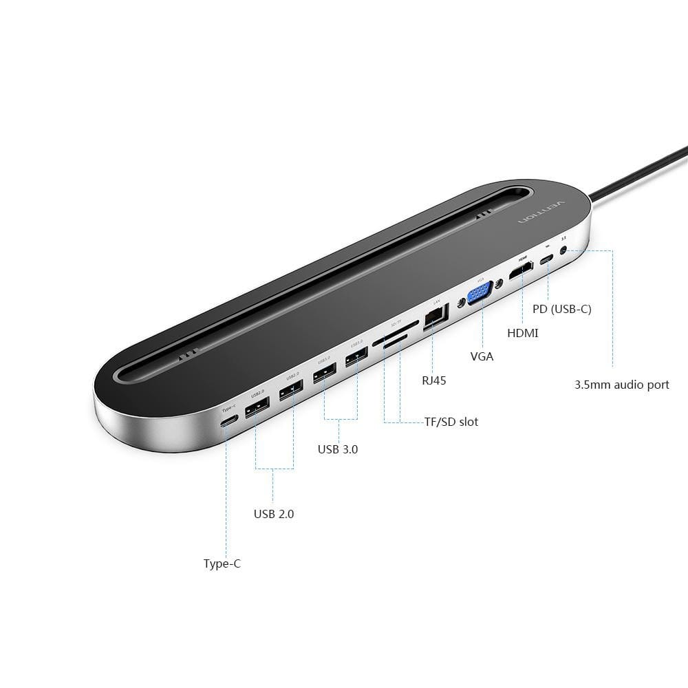 Vention Multi Function 12 in 1 Type C Docking Station - Image 4