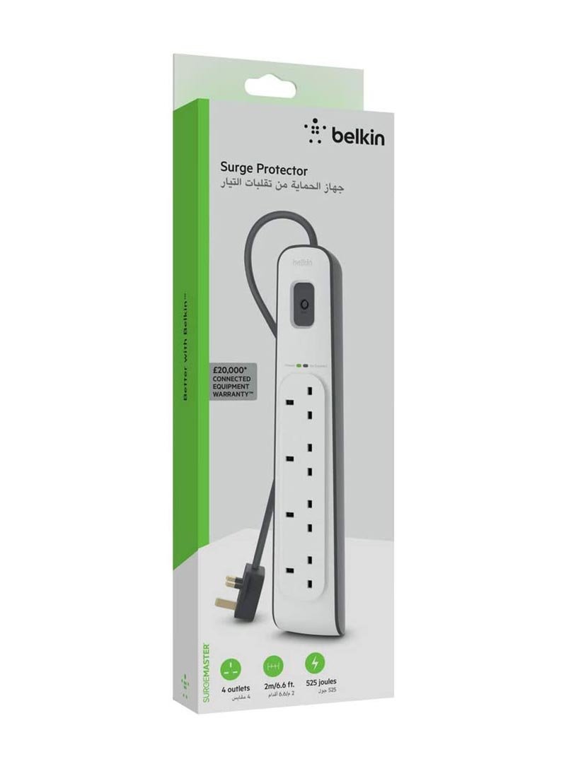 Belkin SurgePlus Surge 2 USB+ 4 Outlet 12W Extension Strip