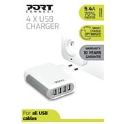 Port Connect 4 USB Wall Charger White - Image 3