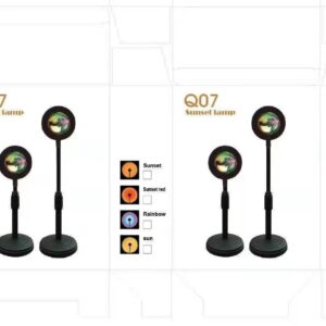 Q07 Sun Red Rainbow Sunset Projector Light Lamp For Photography