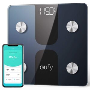 eufy by Anker, Smart Scale C1 with Bluetooth, Body Fat Scale, Wireless Digital Bathroom Scale, 12 Measurements, Weight/Body Fat/BMI, Fitness Body Composition Analysis
