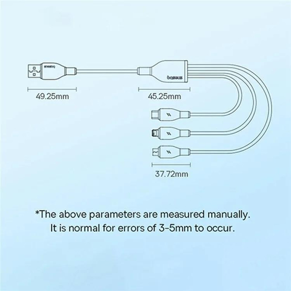 BASEUS ULTRA FAST USB A TO USB C-M-L CABLE 1.3M - Image 5