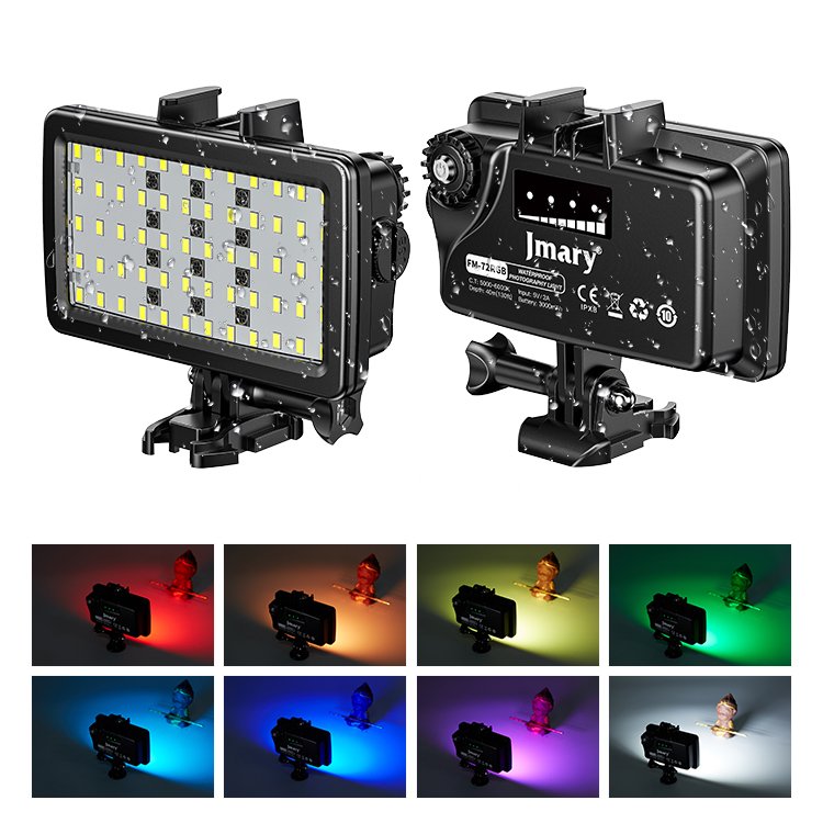 Jmary FM-72RGB Water Proof Fill Light Portable 5W 3000mAah Universal