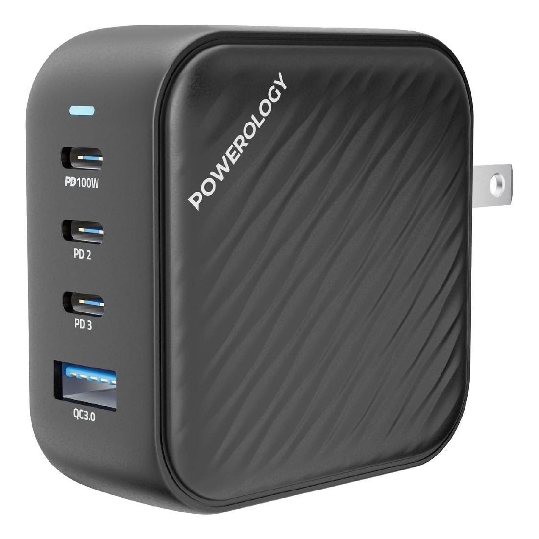 Powerology 3 Port PD +1QC3.0 GaN Wall Charger 100W - Image 4