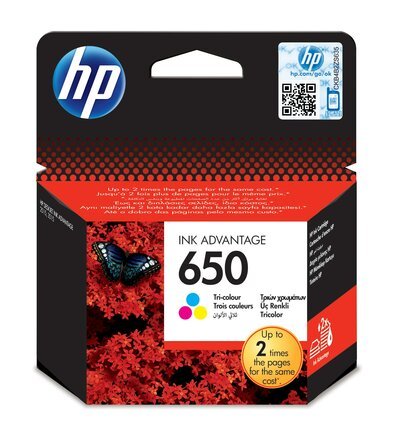 HP 650 Tri Color Ink Cartridge