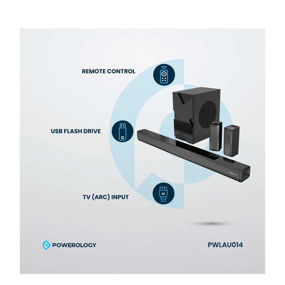 POWEROLOGY 5.1 CH HOME THEATER SOUNDBAR - Image 4
