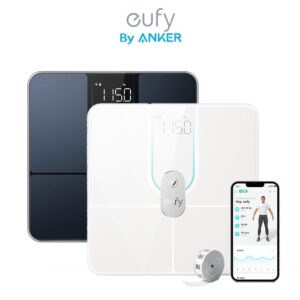 Anker Eufy P2 Smart Scale T9148 / Digital Bathroom Scale with Wi-Fi Bluetooth / 16 Measurements Including Weight / Heart Rate 3D Virtual Body Mode / 50 g/0.1 lb High Accuracy