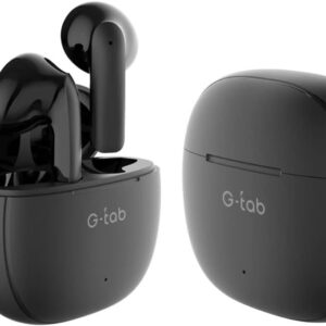 G-tab X6 TWS Earbuds, Noise Cancellation, Black