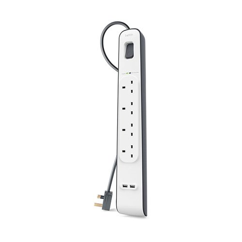 Belkin SurgePlus Surge 2 USB+ 4 Outlet 12W Extension Strip - Image 4