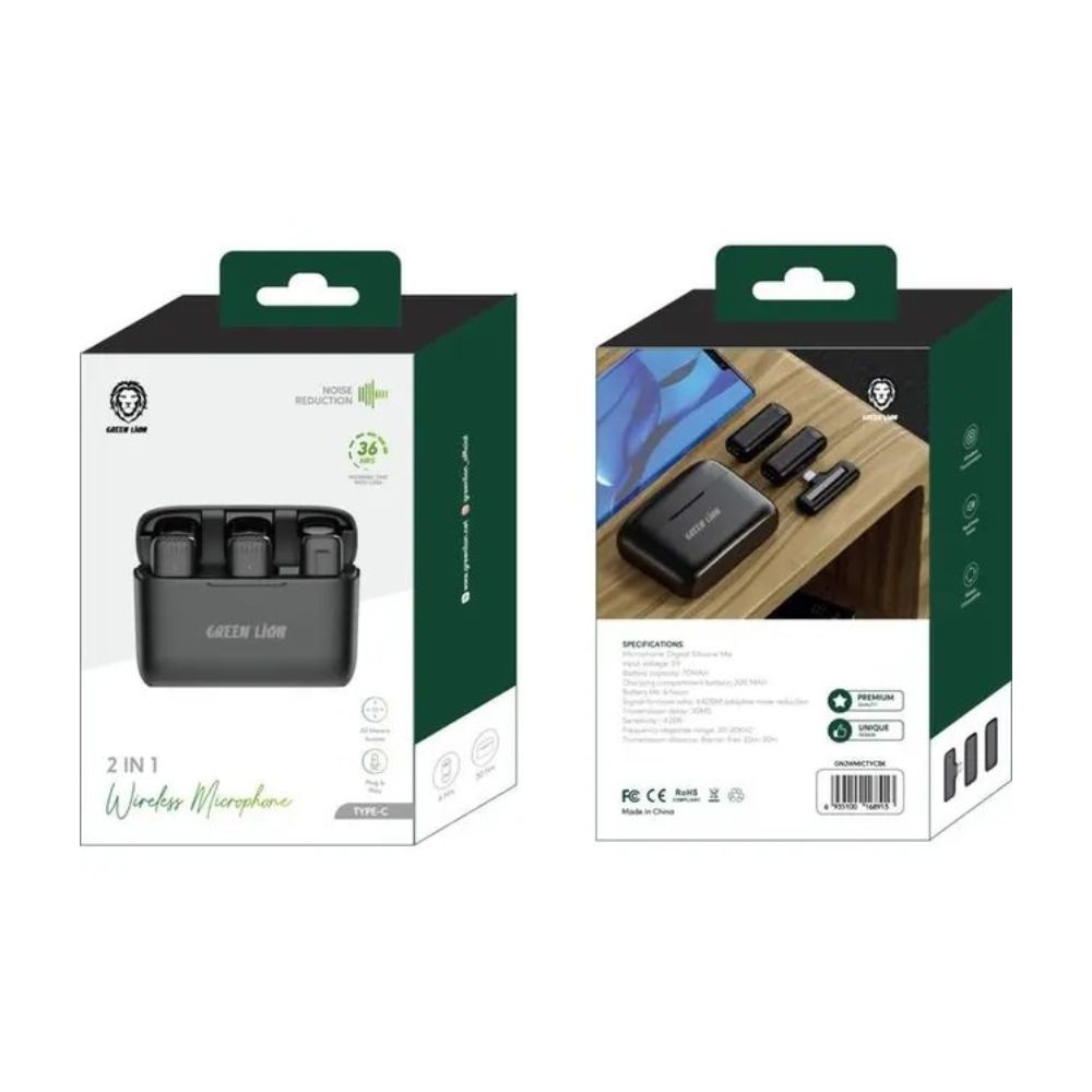 Green Lion 2 in 1 Type C Wireless Microphone - Image 2