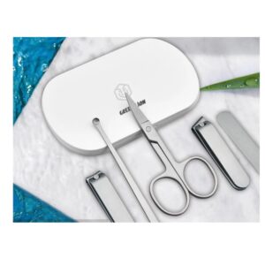 Green Lion Pulizia 5 in 1 Portable Manicure Kit, Toenail Manicure & Pedicure