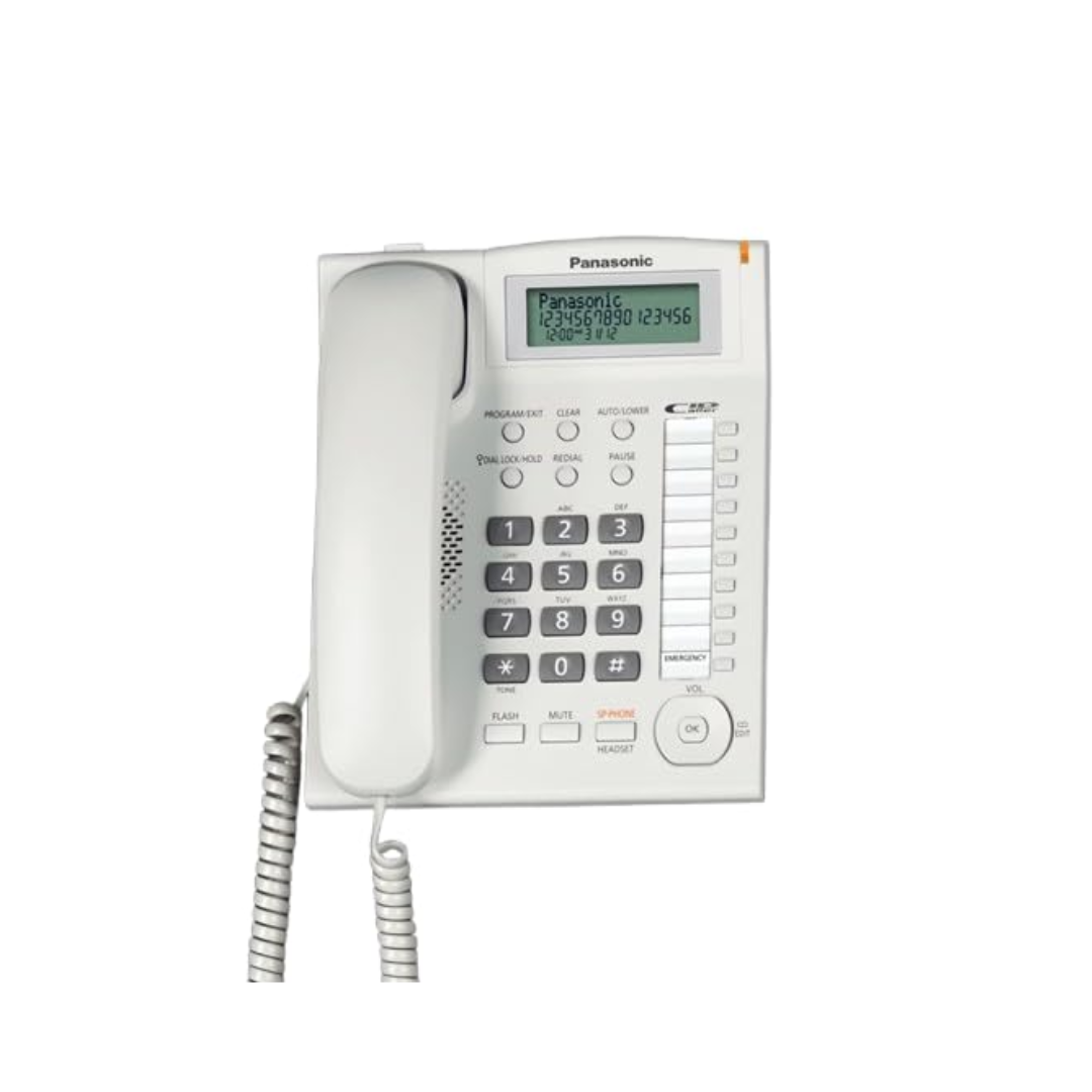 Panasonic KX-TS880MX Corded Landline Phone (White) - Image 3