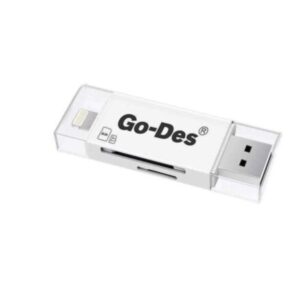 Go-Des Go Des Gd-dk102 Lightning & Micro Usb Data Transfer Sd & Micro Sd Card Reader