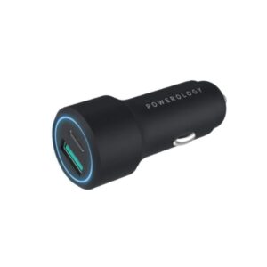 Powerology Ultra Quick Car Charger 38W PD 20W With USB C To USB C Cable