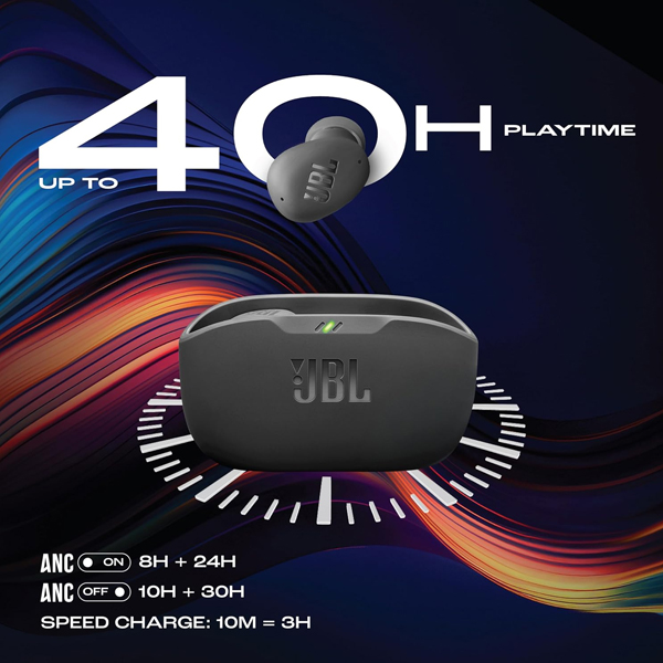JBL Wave Buds 2 True Wireless Noise Cancellling Earbuds, Pure Bass Sound, Bluetooth 5.3, LE Audio, Smart Ambient, 4-Mic Technology, 40H Battery - Image 4
