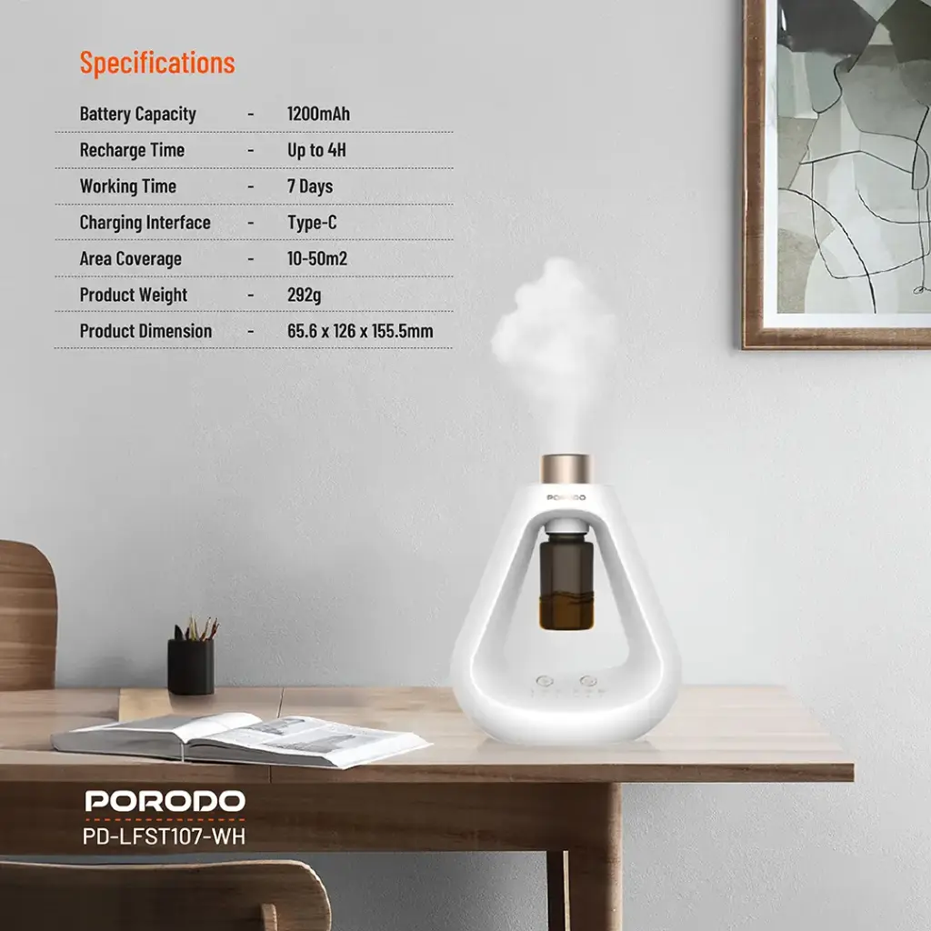 Porodo Lifestyle Aroma Sphere Waterless Diffuser - Image 5