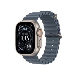 Apple Watch Ultra 3 GPS + Cellular 49mm Natural Titanium Case with Anchor Blue Ocean Band