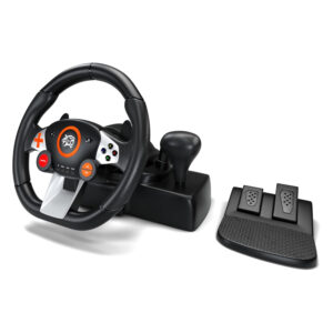 PORODO PDX627 GAMING STEERING WHELL PS4,PS3, XBOX360, XBOX ONE