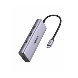 UGREEN 9 in 1 Adapter  ( USB-C to 2×USB 3.0+1×USB 2.0+2×HDMI 4K60Hz+RJ45(1000M)+SD+TF+PD CM490 90119 )