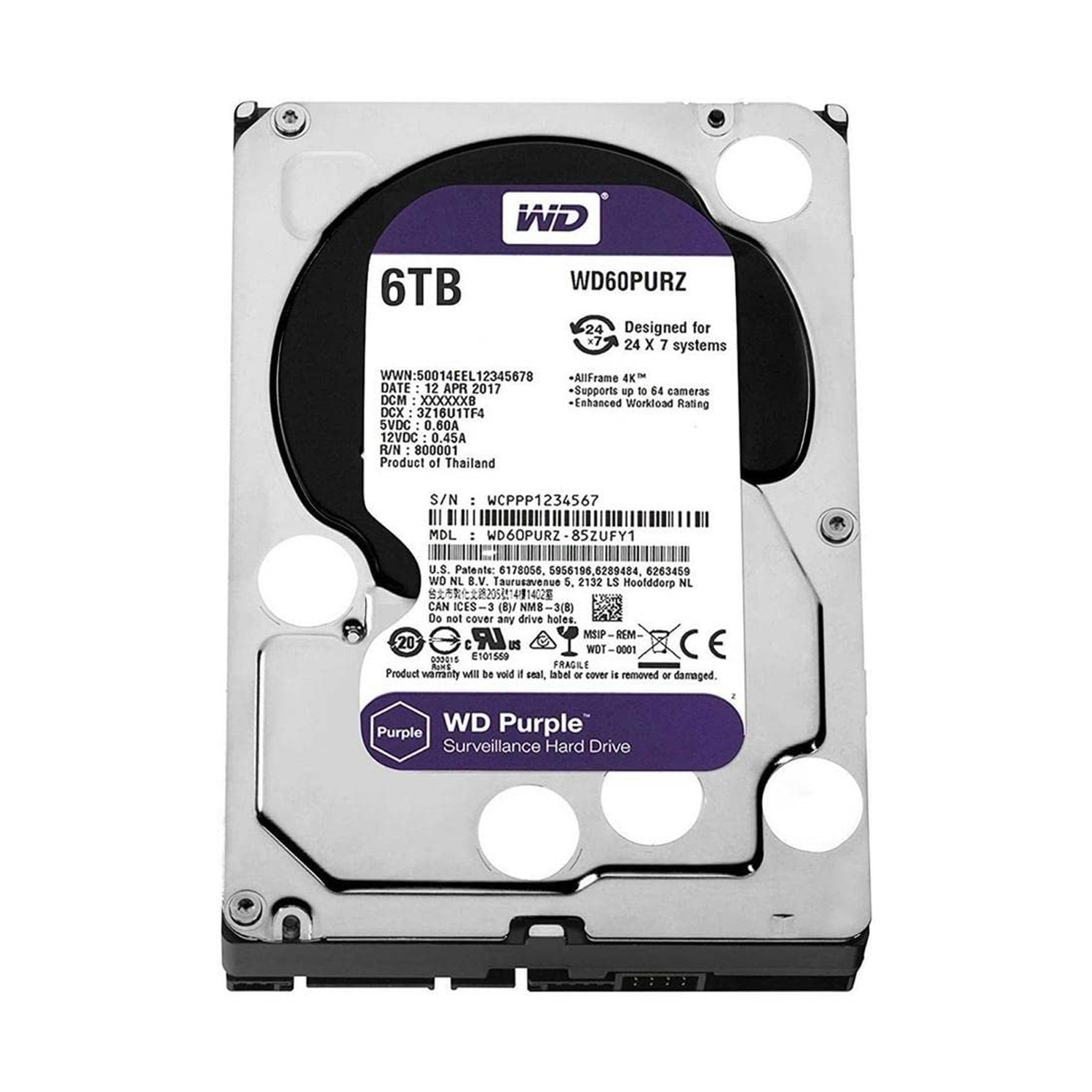WD 6TB Purple 256MB SATA 6Gb/s - Image 2