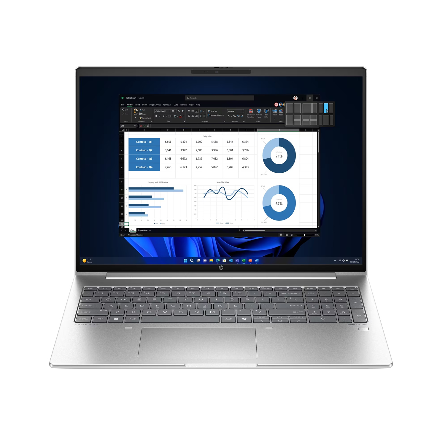 HP PROBOOK 460 G11- ULTRA 7 155 U- 16 GB RAM , 512 SSD , RTX 2050 -4GB VGA Webcam, BT, 16.1 Screen DOS-1 YR WARRANTY