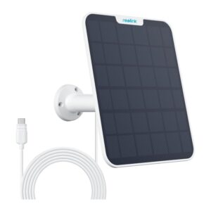 REOLINK 6W Solar Panel White, Non-Stop Solar Power Supply for All Wireless Battery Camera