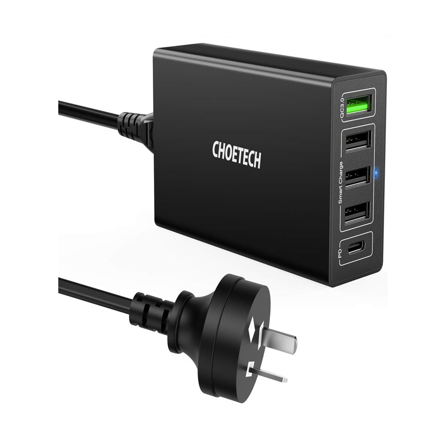 CHOETECH 5 Ports 60W Fast Power Delivery Quick Charger Q3-4U2Q