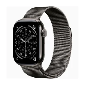 Apple Watch Series 11 GPS + Cellular 42mm Natural Titanium Case with Stone Grey Sport Band - S/M