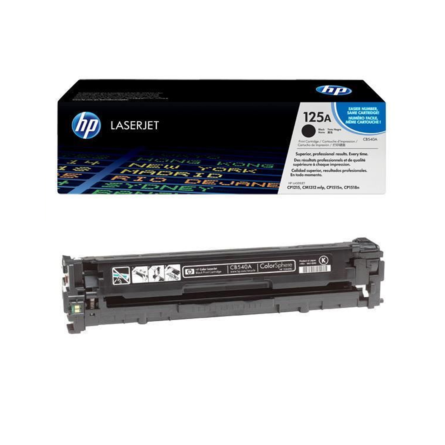 HP 125A Black LaserJet Toner Cartridge | CB540A - Image 3