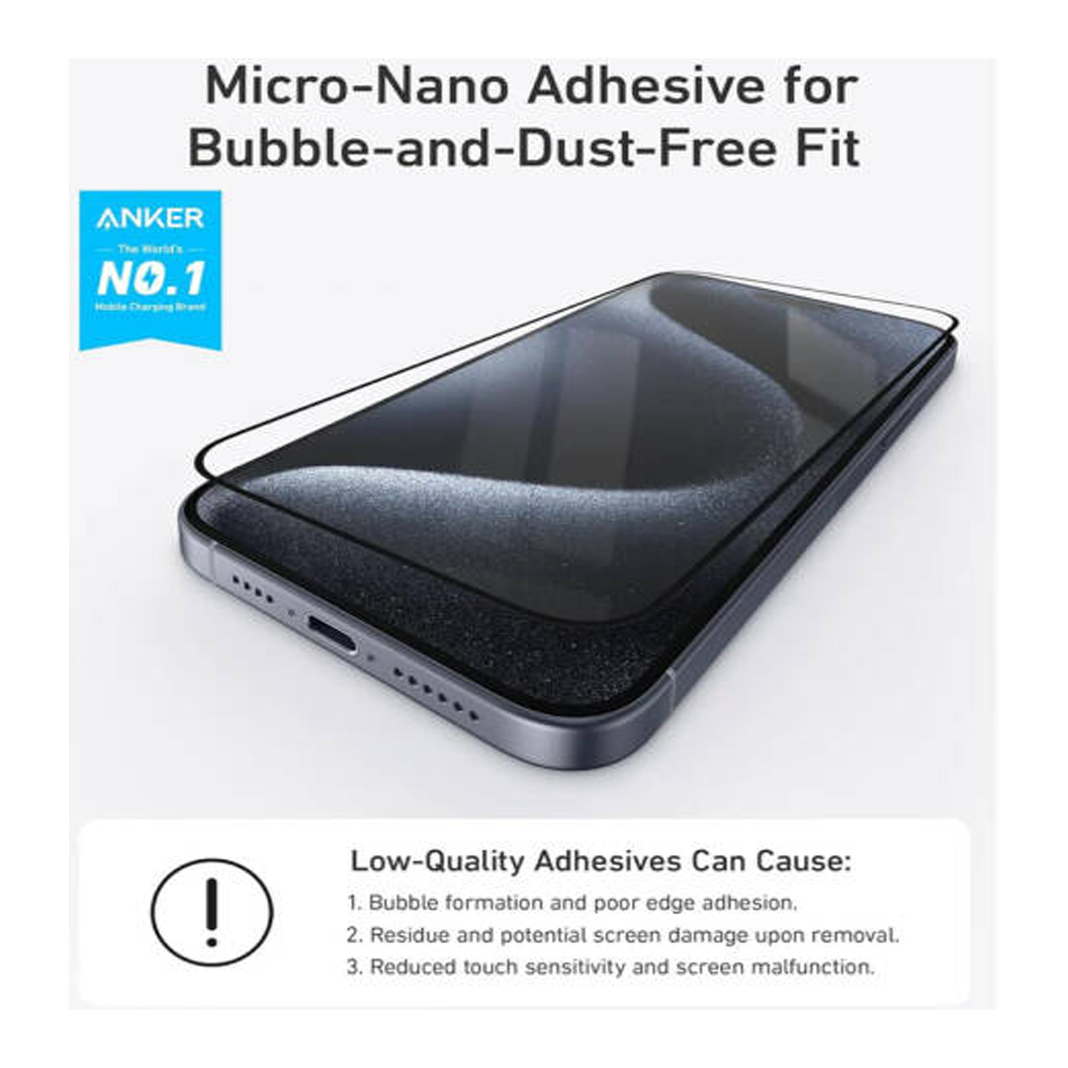 Anker Screen Protector Clear for iPhone 15Pro Max - Image 3