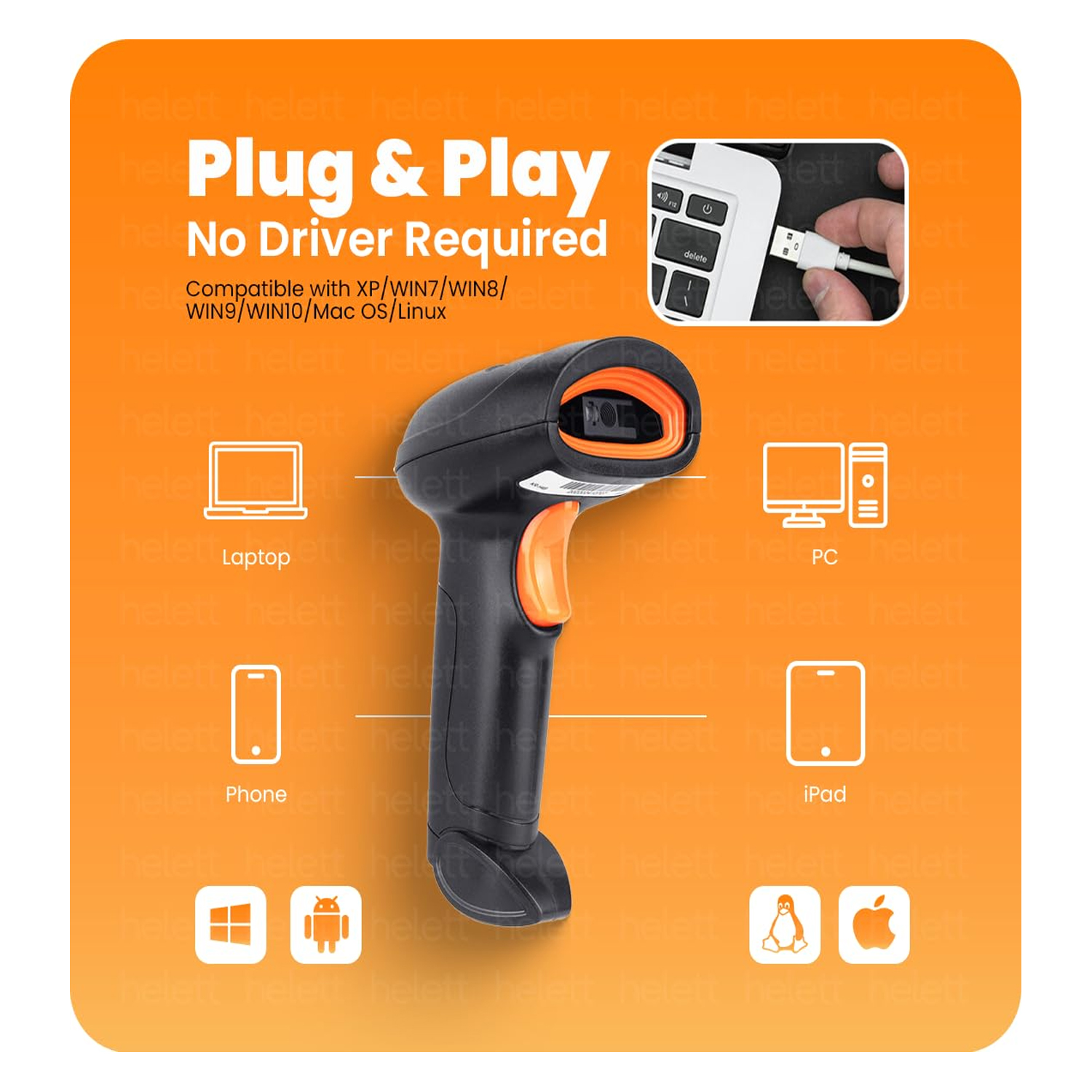 BARCODE SCANNER WIRED BCR-2DWW - Image 2