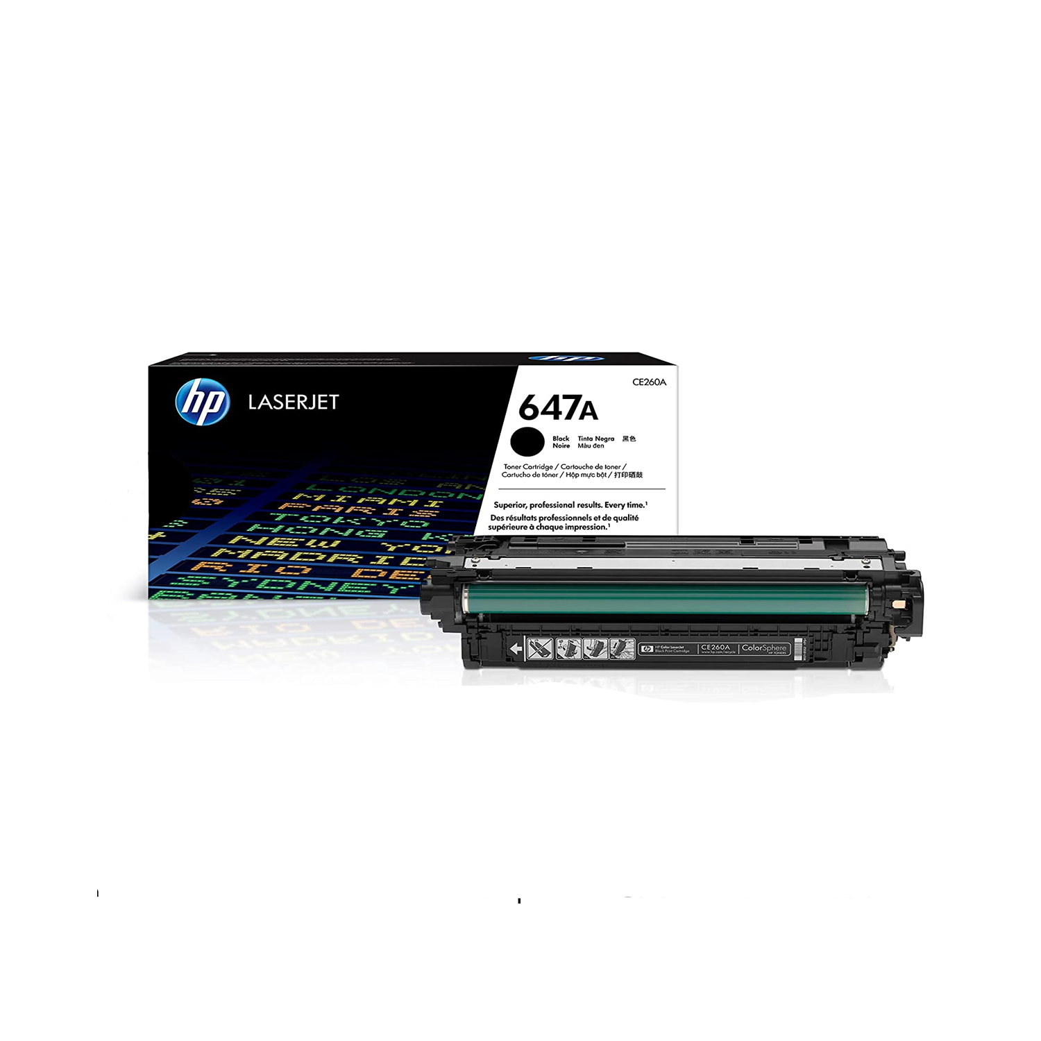 HP 647A Black LaserJet Toner Cartridge I CE260A - Image 2