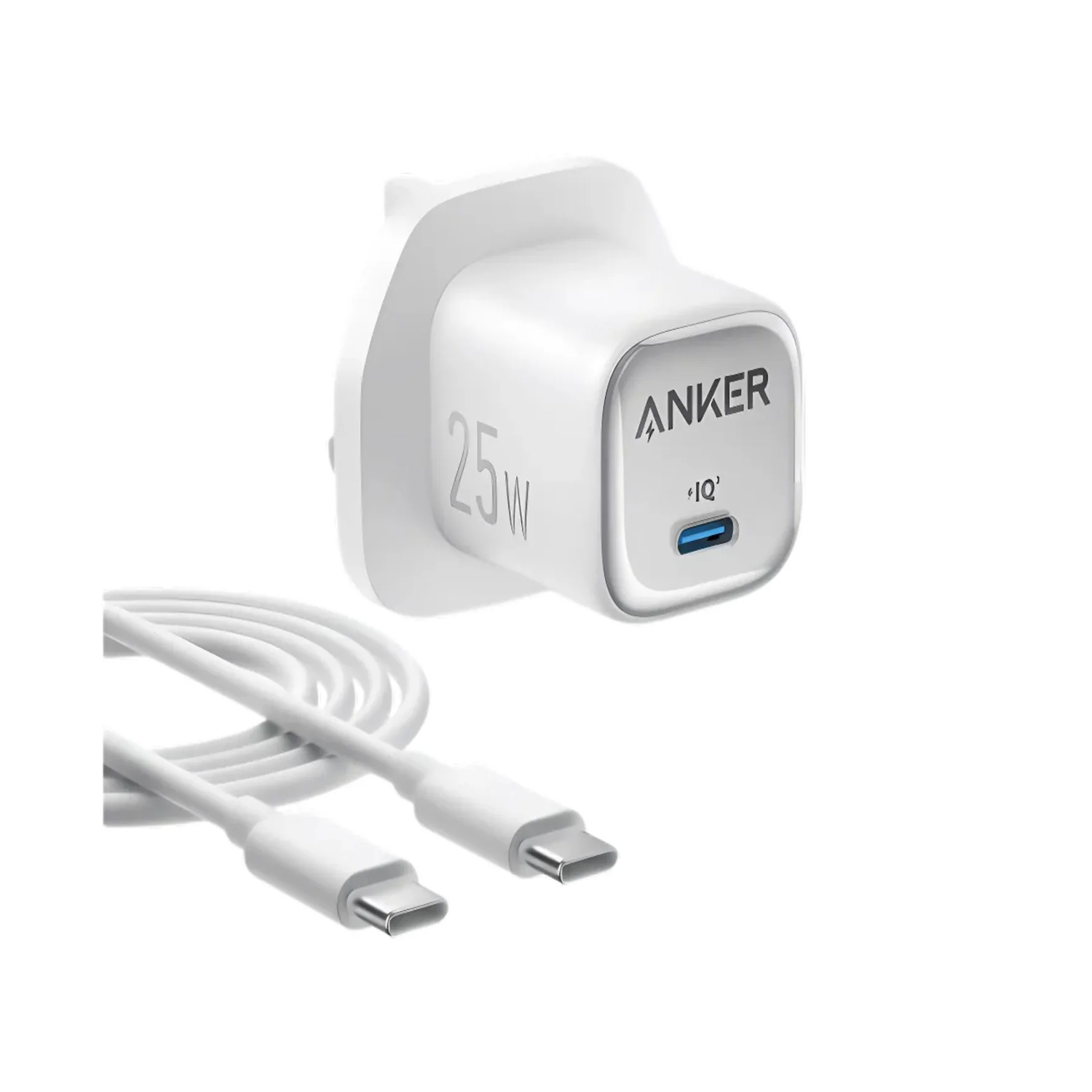 ANKER B2656K21 25W WHITE CHARGER WITH USB-C CABLE 2M