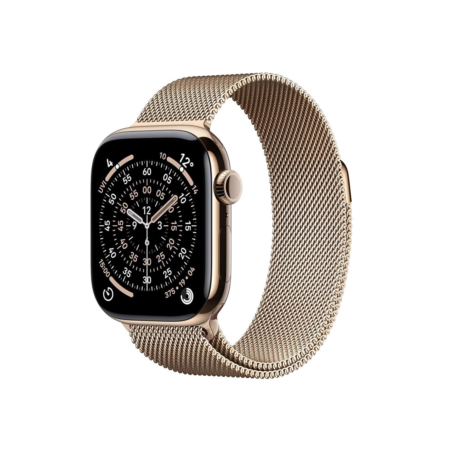Apple Watch Series 11 GPS + Cellular 42mm Gold Titanium Case with Gold Milanese Loop