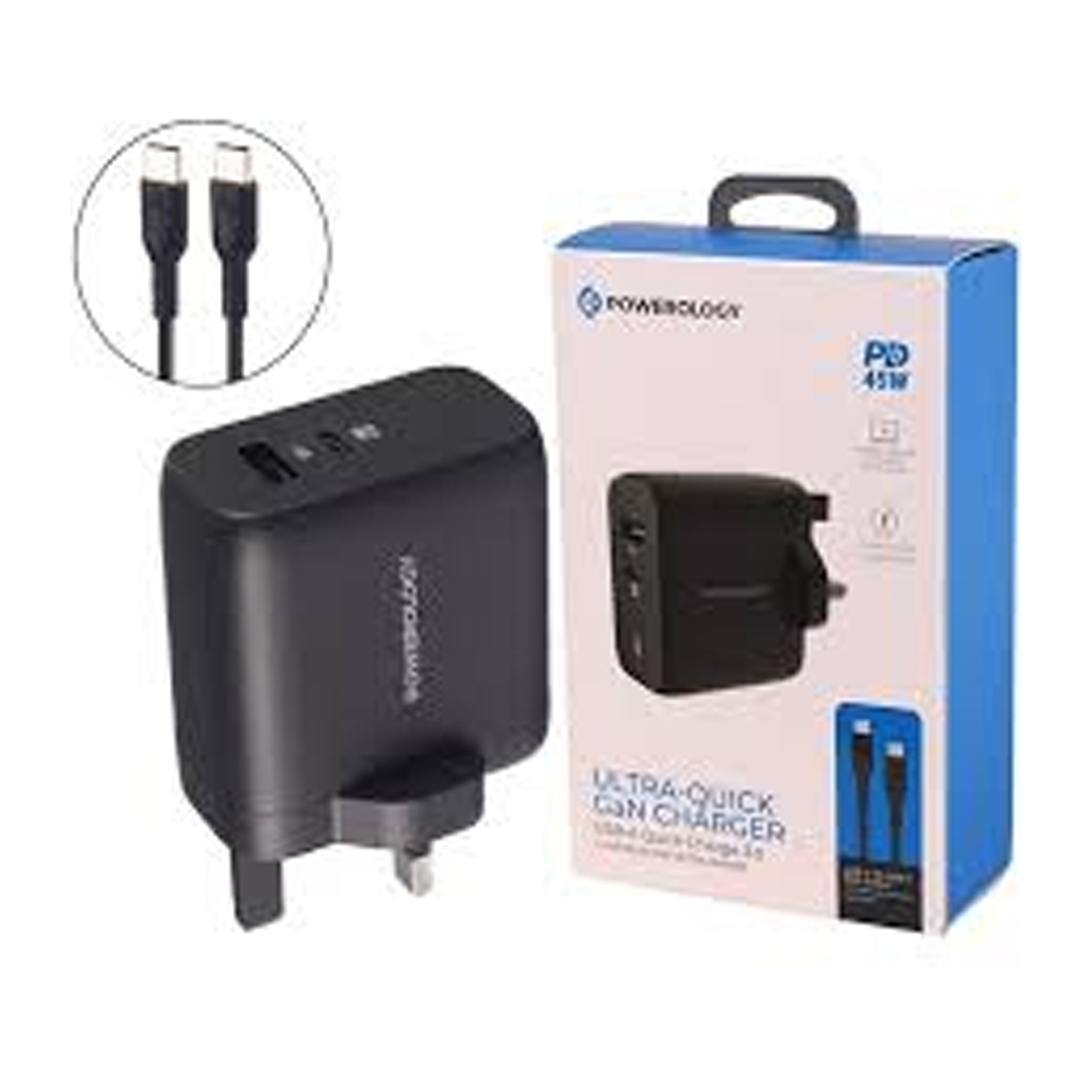 Powerology PD45W Ultra Quick GAN Charger - Image 3