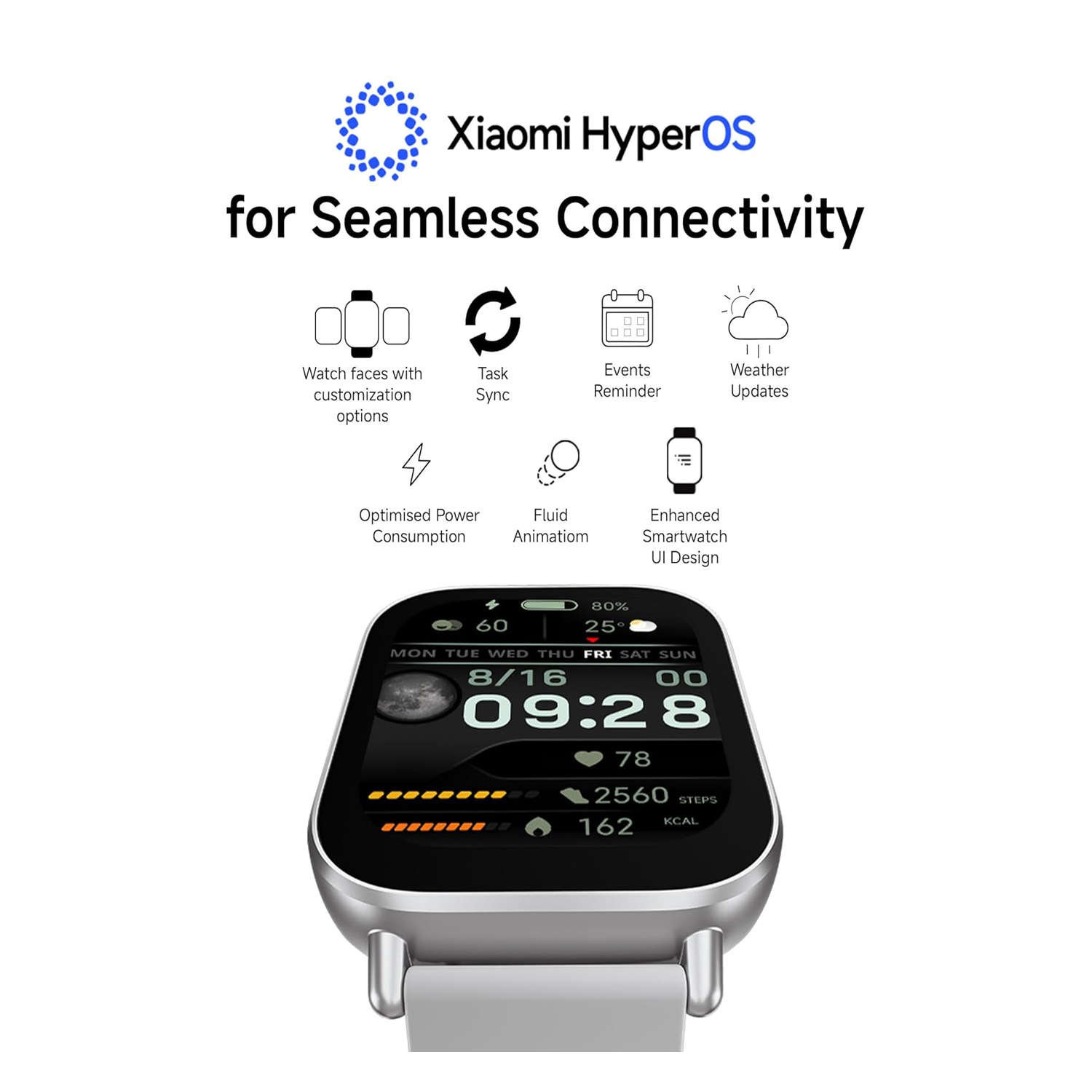 Xiaomi Redmi Watch 4 Silver Bluetooth 5.3, 5ATM, 1.97" Smart Watch - Image 4