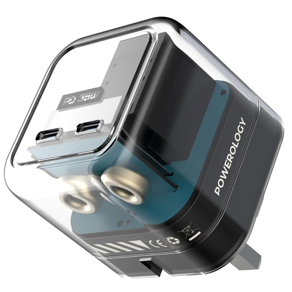 Powerology Crystaline Series Dual PD GAN Charger - Image 4