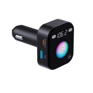 Porodo Dual Microphone FM Transmitter & Charger - Black