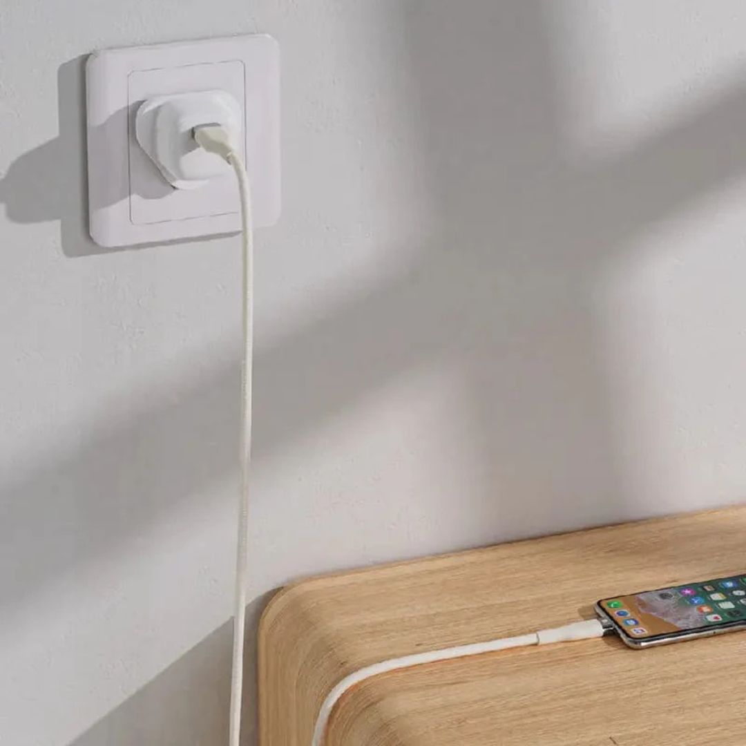 POWER+ RAPID PRO USB-A TO LIGHTING PREMIUM BRIADED CABLE 1.2M WHITE - Image 2