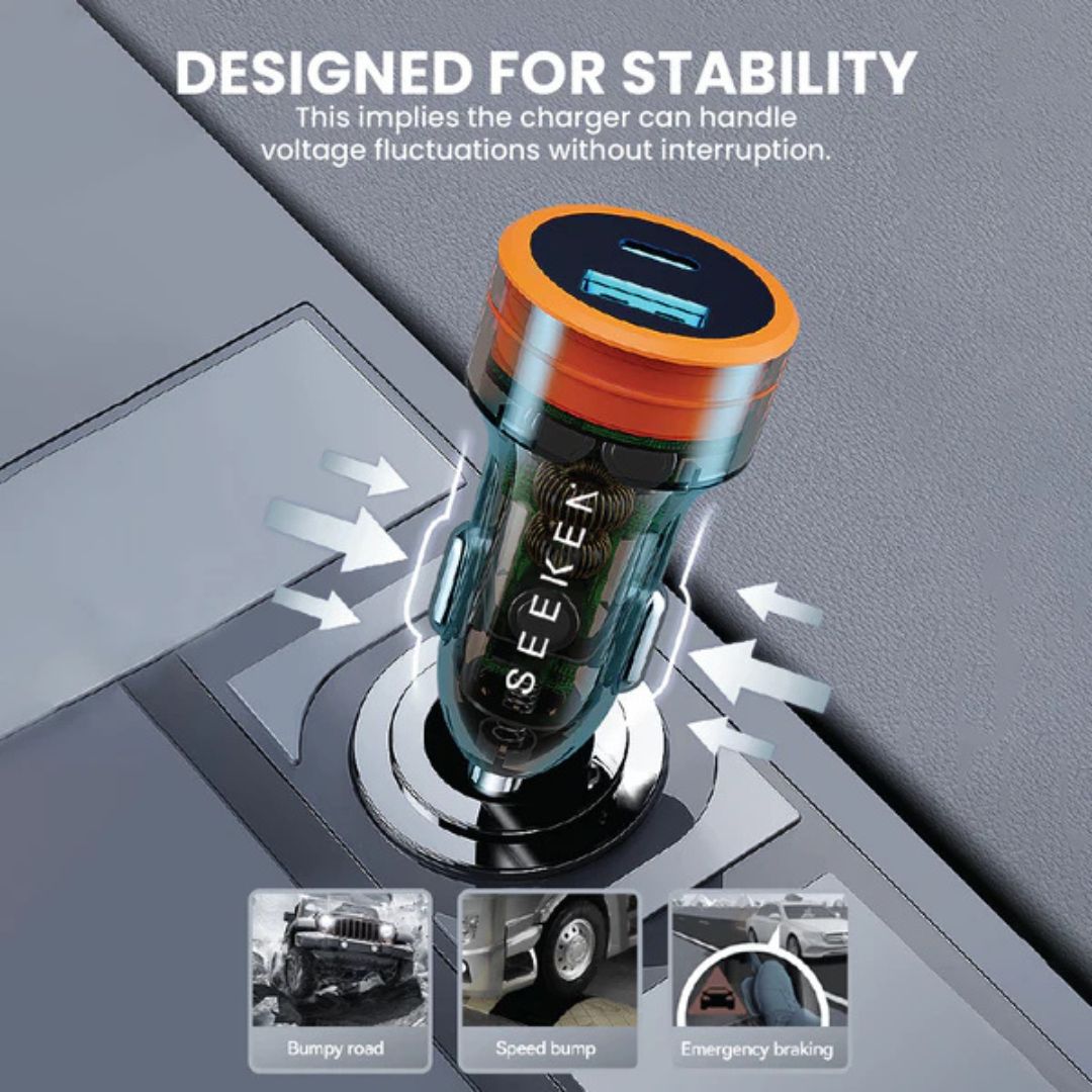 SEEKEN SCPQ-138 PD+QC 38W CAR CHARGER - Image 3