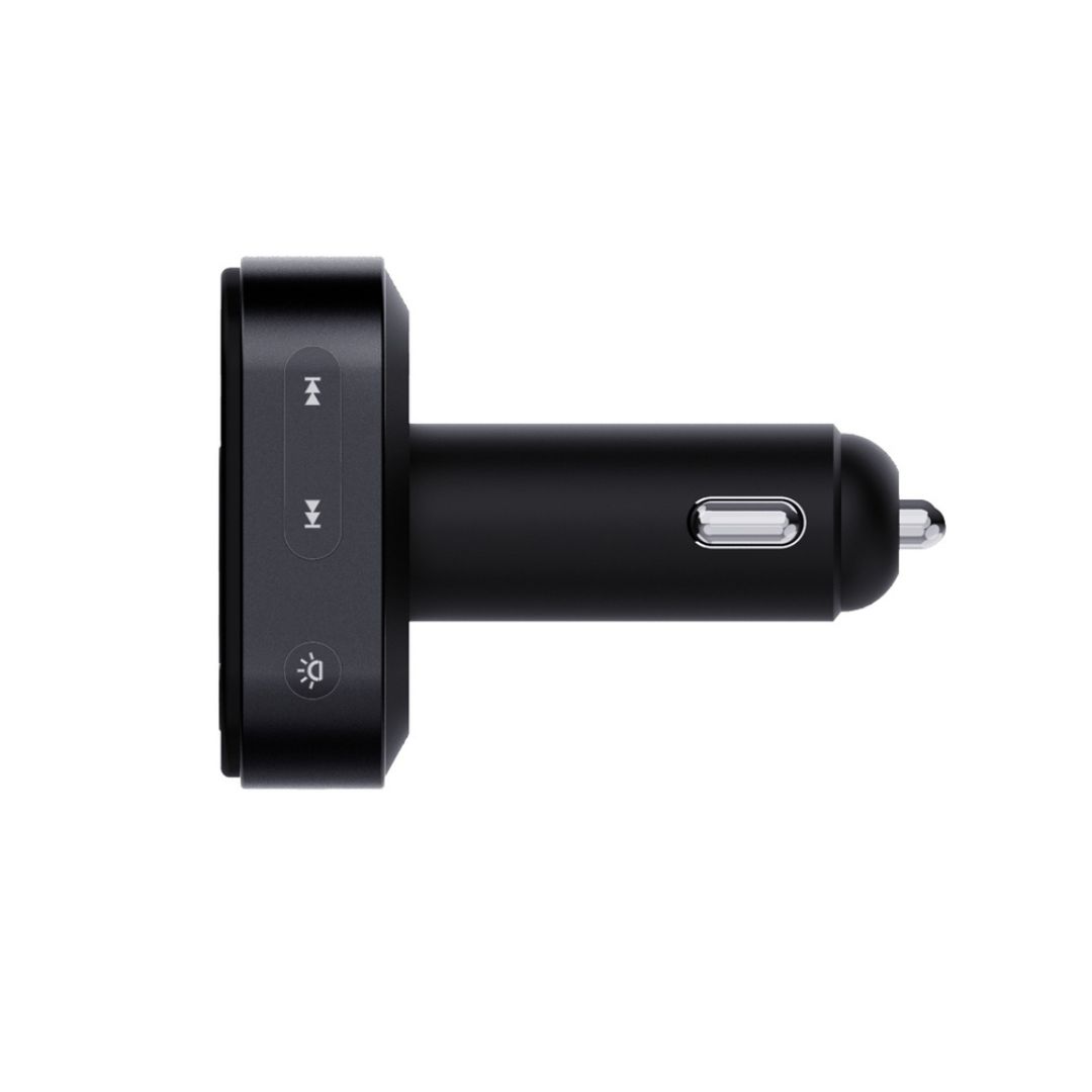 Porodo Dual Microphone FM Transmitter & Charger - Black - Image 4