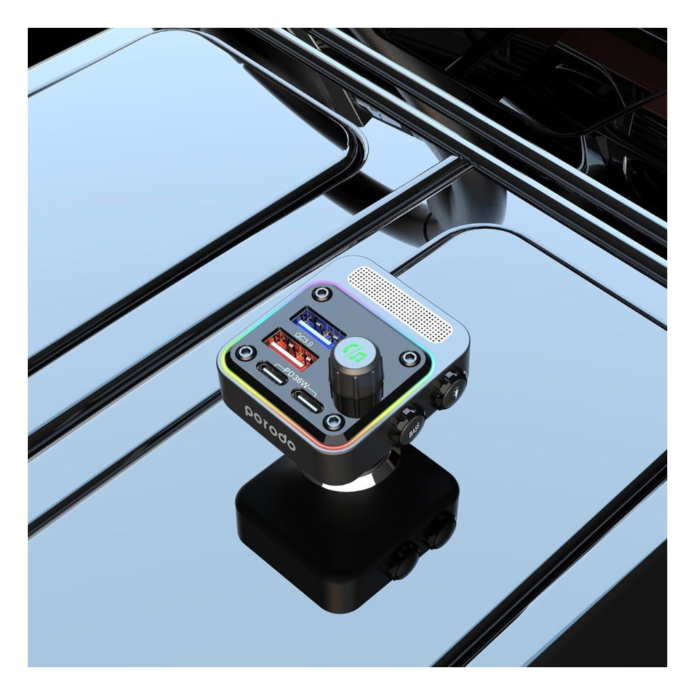 PORODO CAR 36W PD CHARGER AND FM TRANSMITTER - Image 3