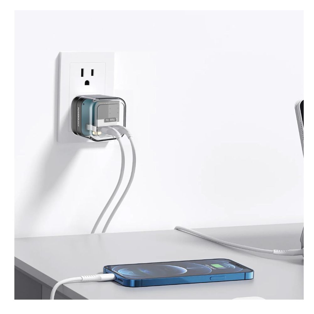 Powerology Crystaline Series Dual PD GAN Charger - Image 3