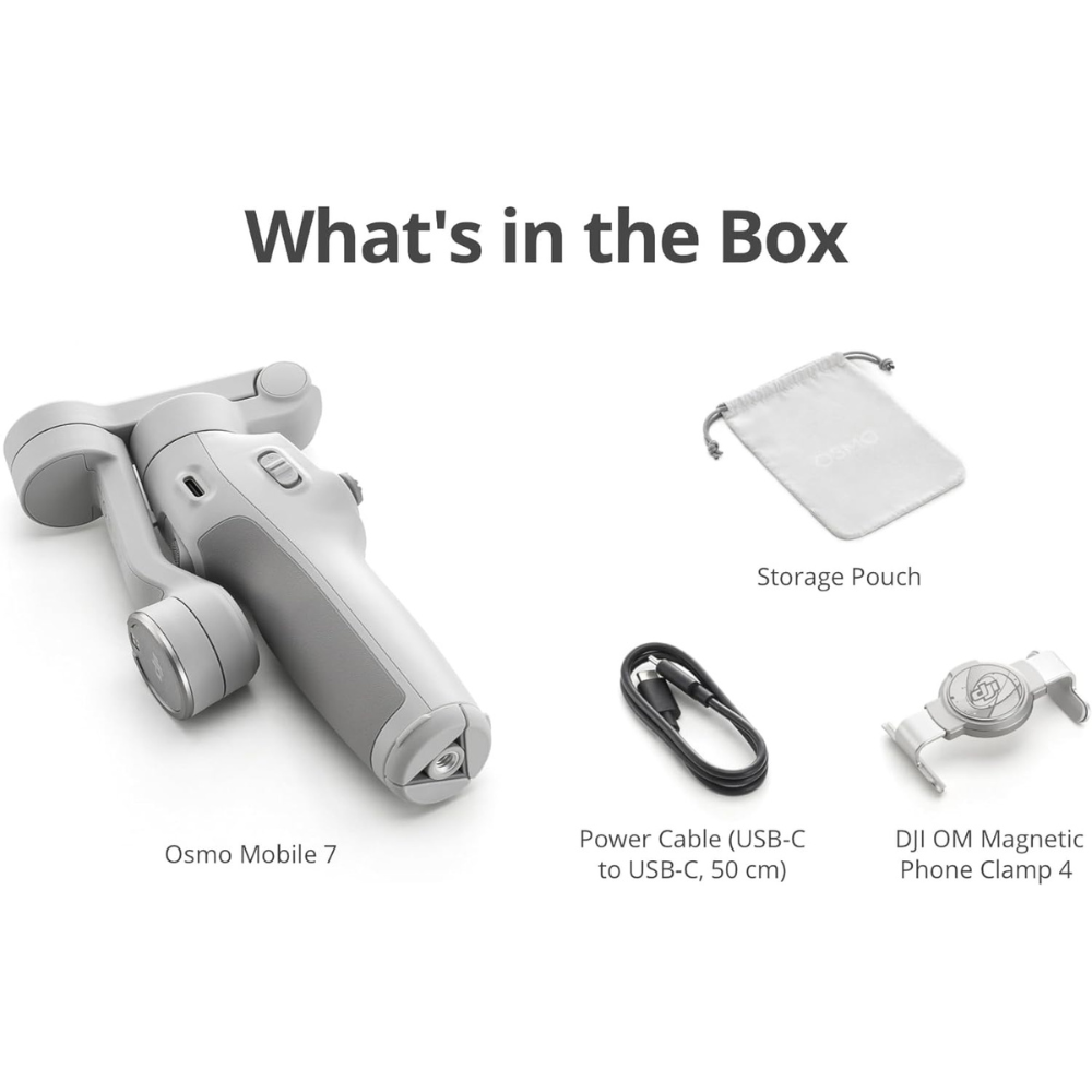 DJI Osmo Mobile 7 Gimbal Stabilizer for iPhone, Android, Built-in Tripod, Ultra-Light, Comfortable Grip - Image 2