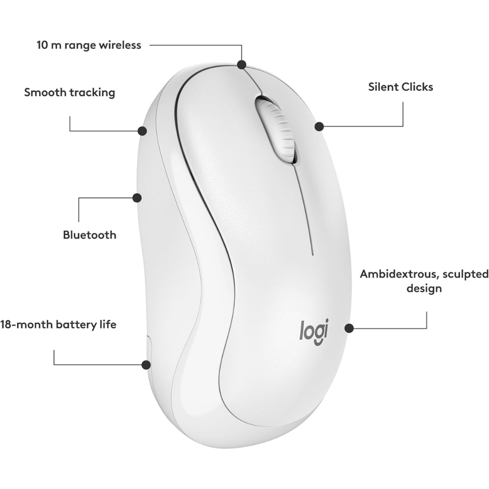 Logitech M240 Silent Bluetooth Mouse, Wireless, Compact, Portable, Smooth Tracking - Image 2