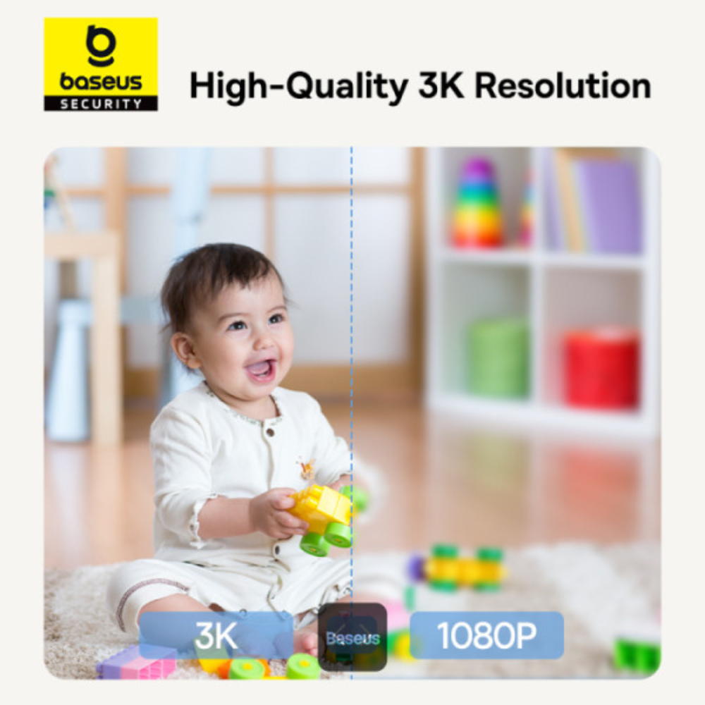Baseus Security P1 Indoor 3K Wi-Fi Camera AI Detection 360° Pan Night Vision - Image 2