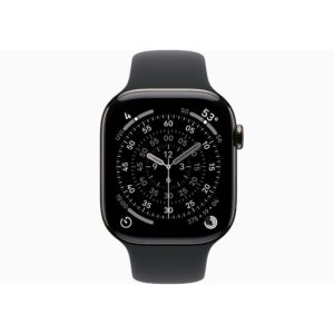 Apple Watch Series 11 GPS + Cellular 46mm Slate Titanium Case with Black Sport Band – S/M & M/L