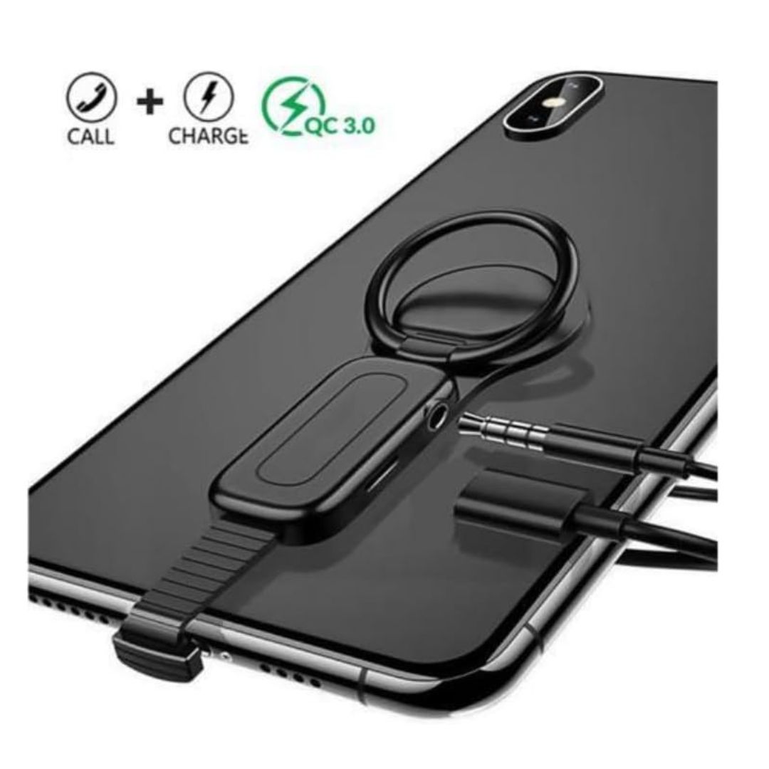Porodo Dual Lightning Adapter with Finger Grip - Image 4