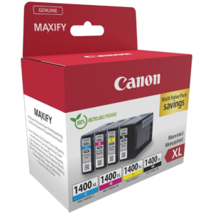 Canon PGI-1400XL High Yield BK/C/M/Y Ink Cartridge Multipack